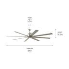 Kichler Lighting 310285NI Brushed Nickel 84 Inch Breda Fan Image 2