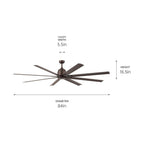 Kichler Lighting 310285SNB Satin Natural Bronze 84 Inch Breda Fan Image 2