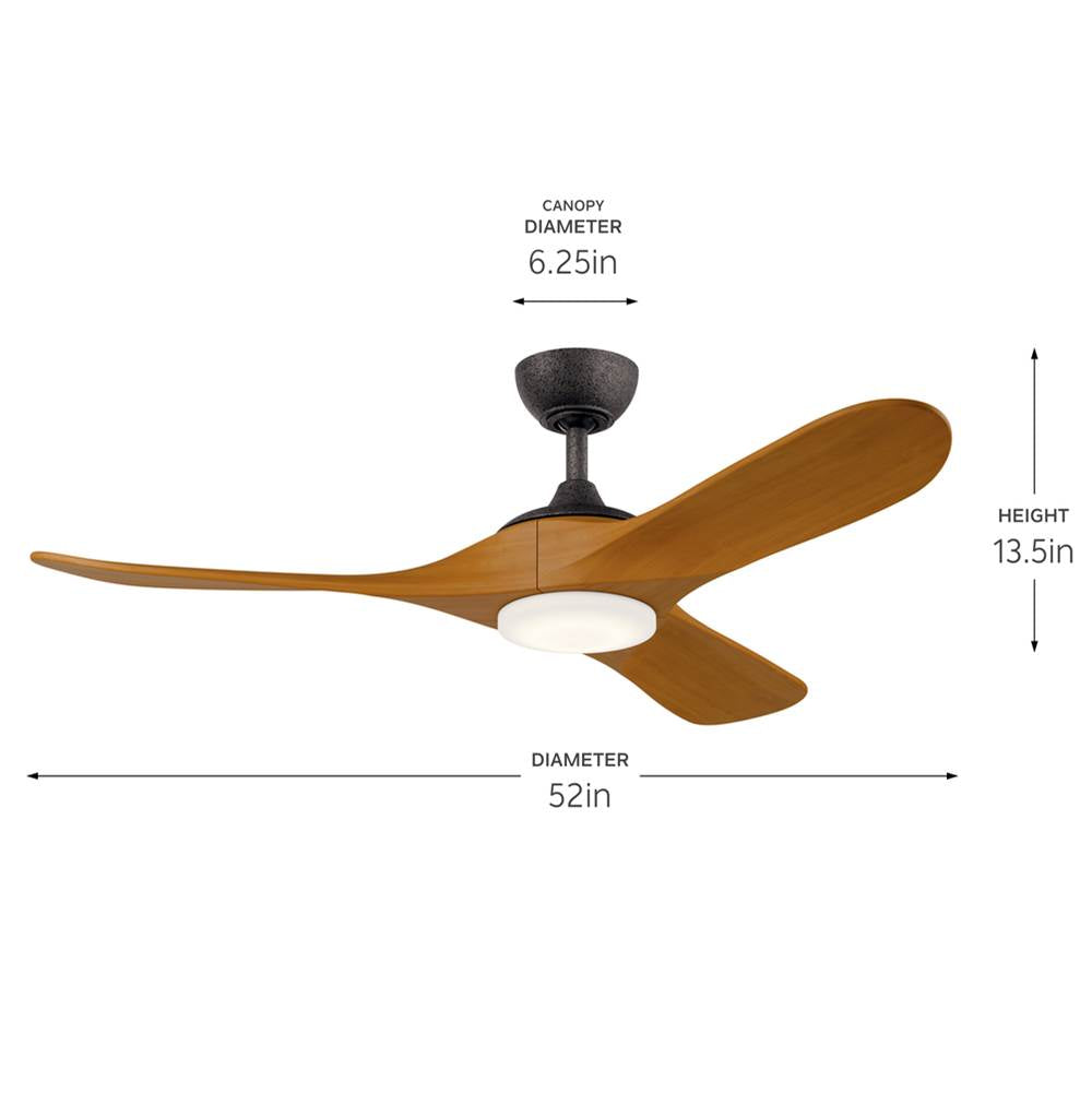 Kichler Lighting 310552AVI Anvil Iron 52 Inch Mylo Fan Image 2