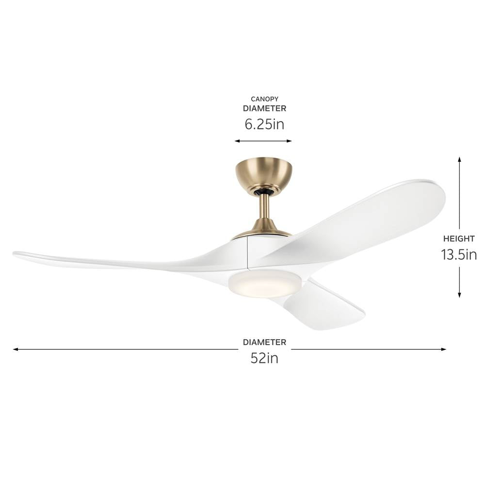 Kichler Lighting 310552CPZMWH Champagne Bronze 52 Inch Mylo Fan Image 6