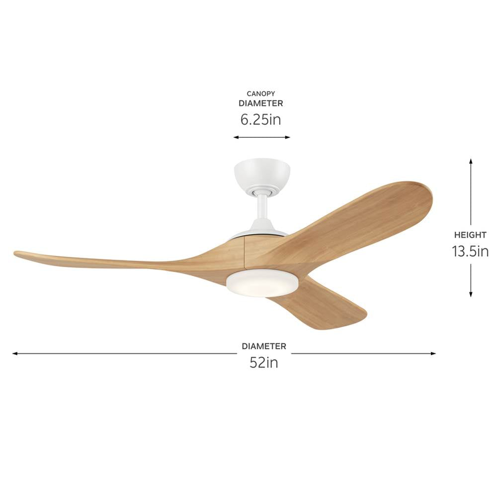 Kichler Lighting 310552MWH Matte White 52 Inch Mylo Fan Image 2