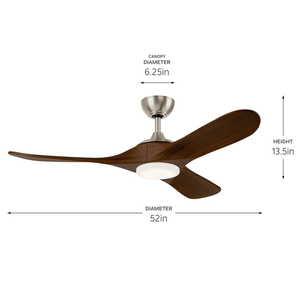 Kichler Lighting 310552NI Painted Brushed Nickel 52 Inch Mylo Fan Image 2