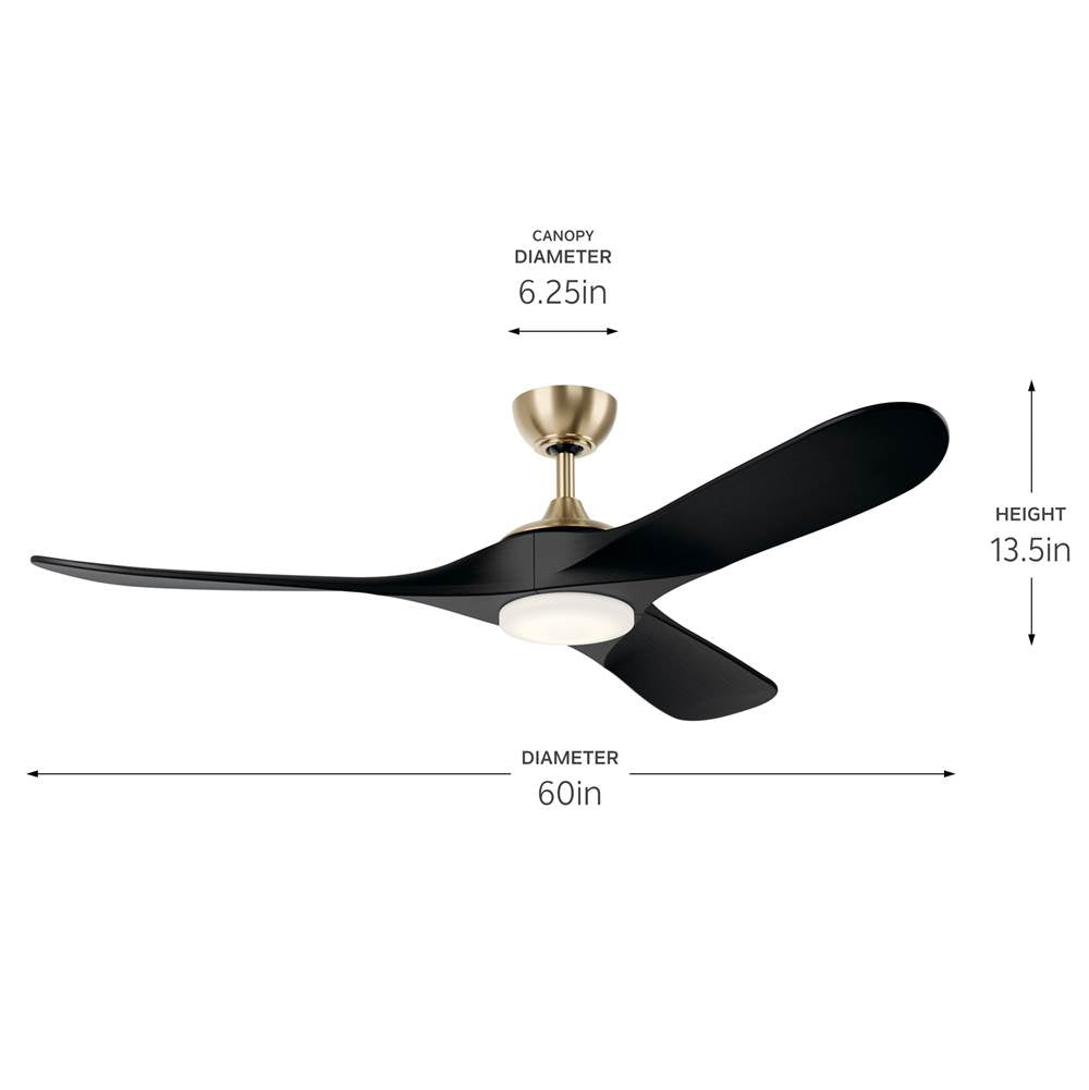 Kichler Lighting 310560CPZ Champagne Bronze 60 Inch Mylo Fan Image 2