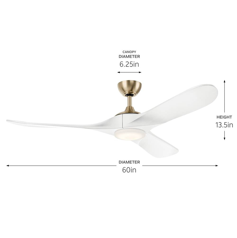 Kichler Lighting 310560CPZMWH Champagne Bronze 60 Inch Mylo Fan Image 6