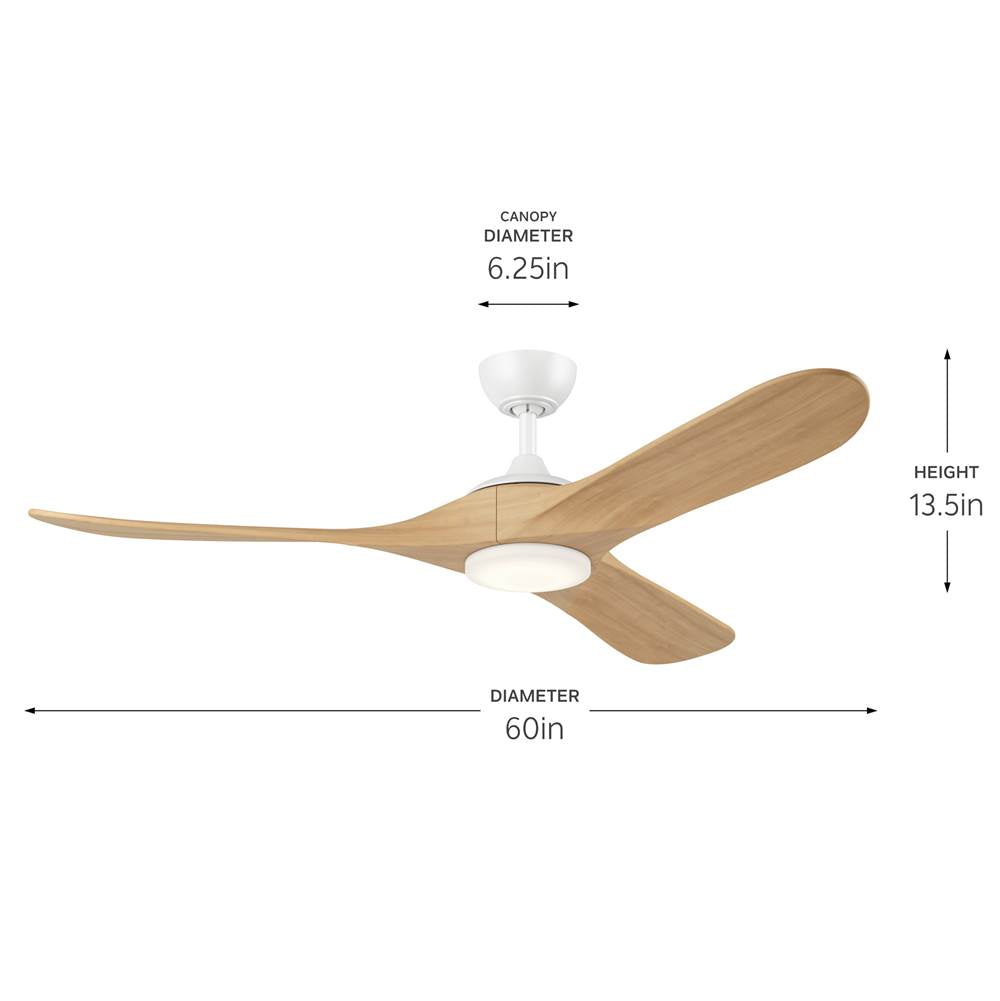 Kichler Lighting 310560MWH Matte White 60 Inch Mylo Fan Image 2