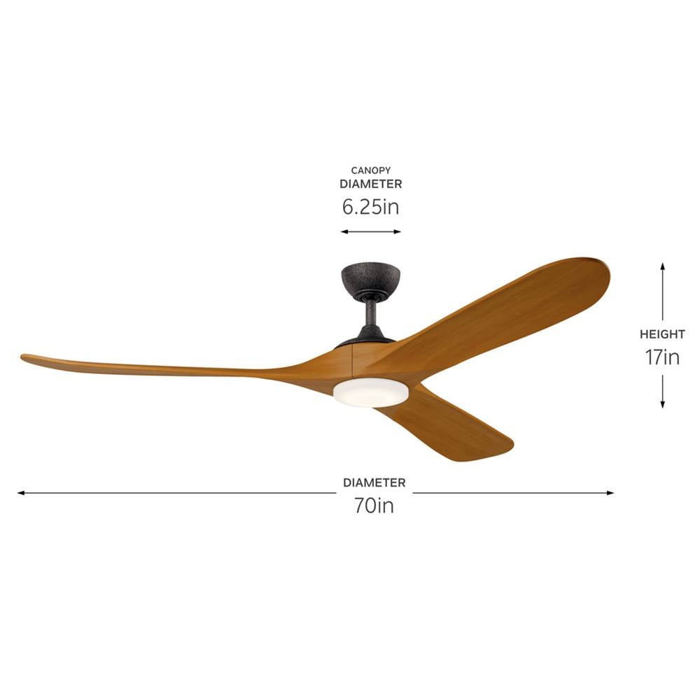Kichler Lighting 310570AVI Anvil Iron 70 Inch Mylo Fan Image 2