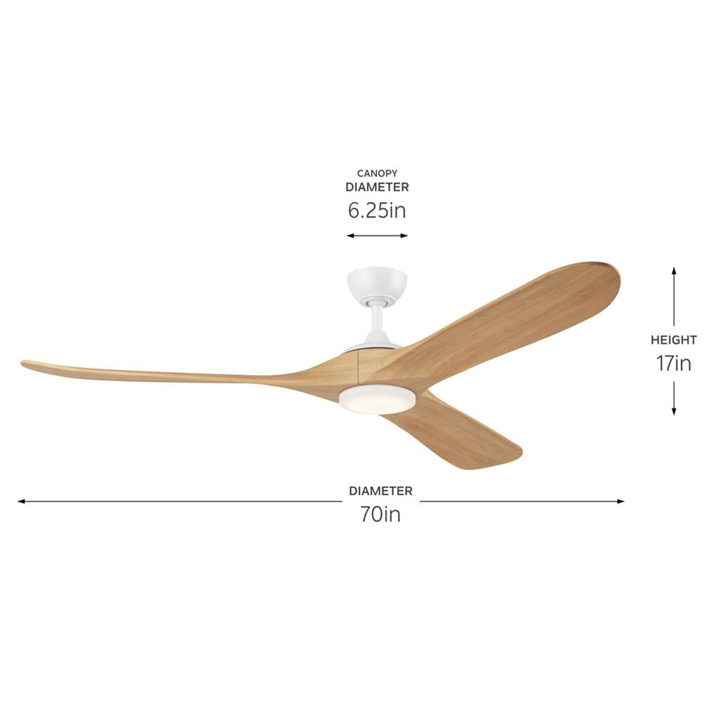 Kichler Lighting 310570MWH Matte White 70 Inch Mylo Fan Image 2