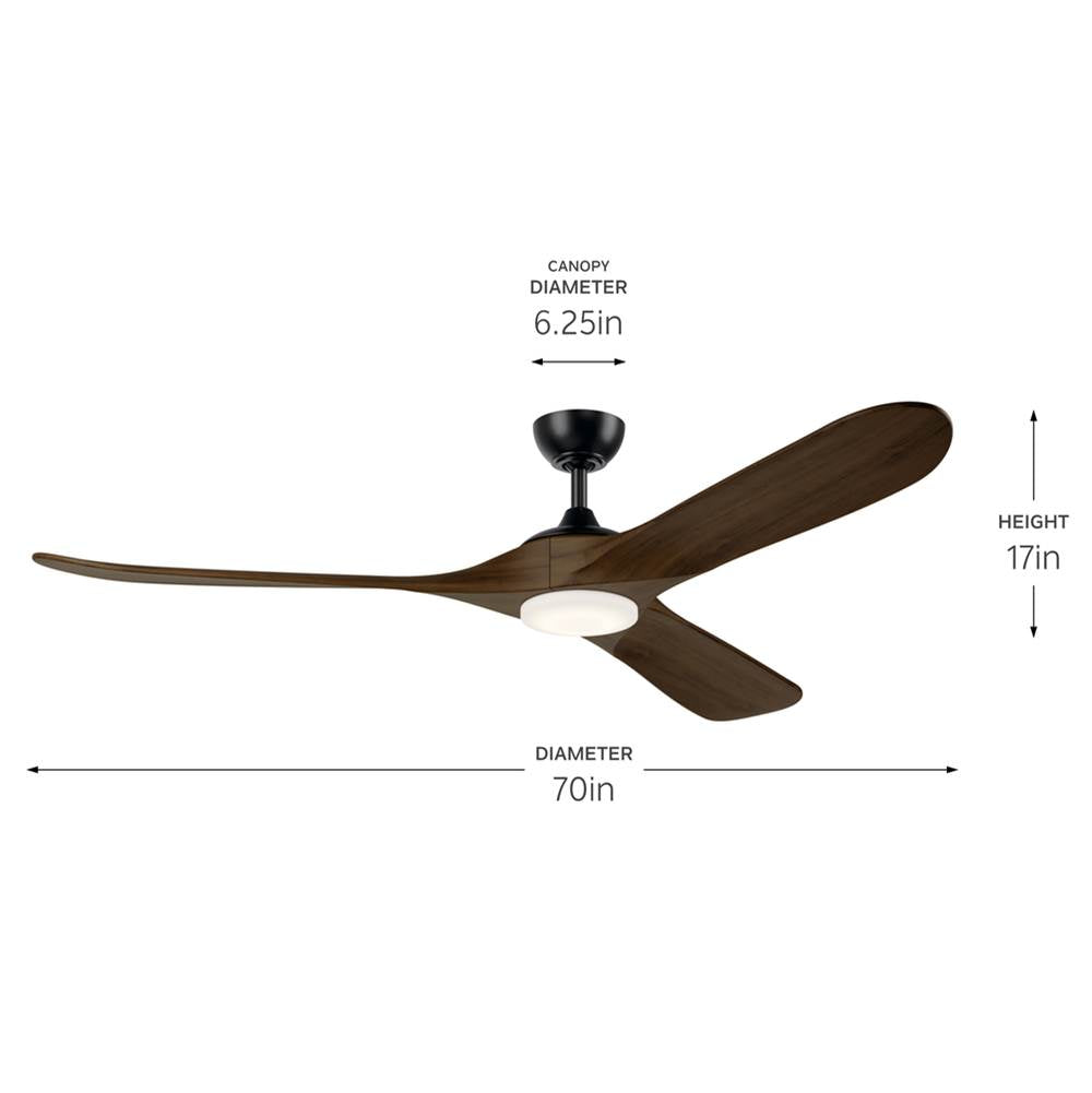 Kichler Lighting 310570SBK Satin Black 70 Inch Mylo Fan Image 2
