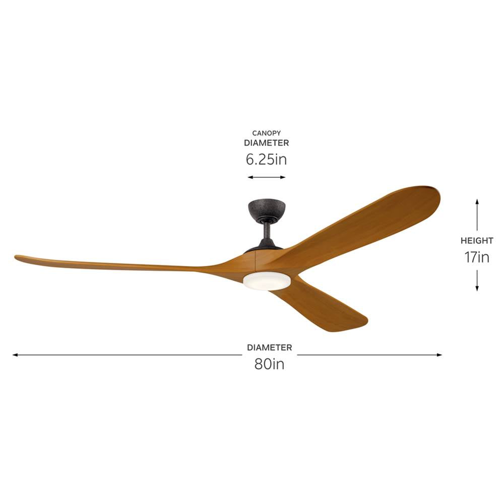 Kichler Lighting 310580AVI Anvil Iron 80 Inch Mylo Fan Image 2