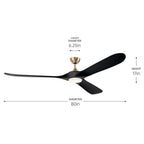 Kichler Lighting 310580CPZ Champagne Bronze 80 Inch Mylo Fan Image 2