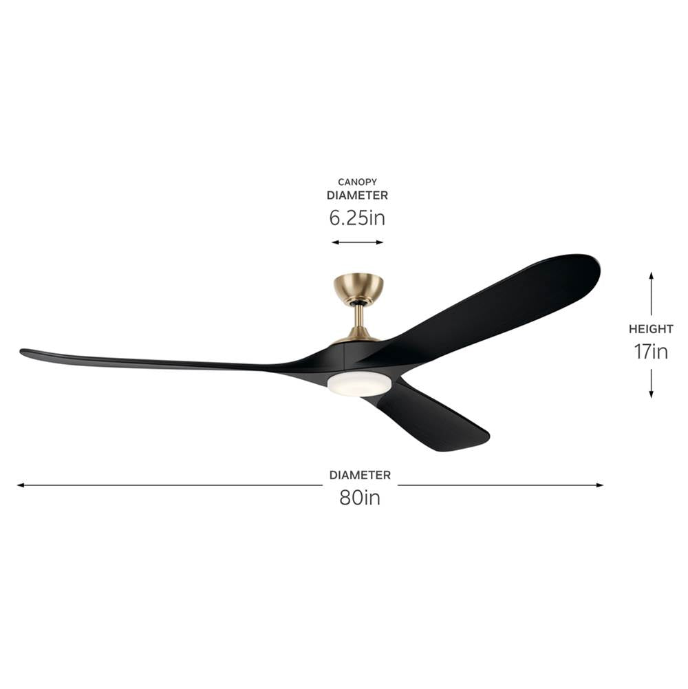 Kichler Lighting 310580CPZ Champagne Bronze 80 Inch Mylo Fan Image 2