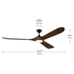 Kichler Lighting 310580SBK Satin Black 80 Inch Mylo Fan Image 6