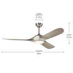 Kichler Lighting 310660NI Painted Brushed Nickel 60 Inch Mylo Weather Plus Fan Image 2