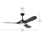Kichler Lighting 310660SBK Satin Black 60 Inch Mylo Weather Plus Fan Image 2