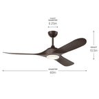 Kichler Lighting 310660SNB Satin Natural Bronze 60 Inch Mylo Weather Plus Fan Image 2