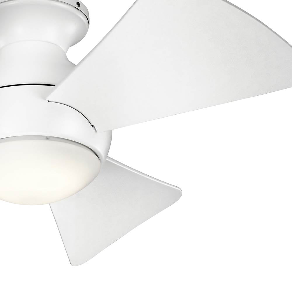 Kichler Lighting 330150MWH Matte White 34 Inch Sola Fan Led Image 5