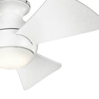 Kichler Lighting 330150MWH Matte White 34 Inch Sola Fan Led Image 5