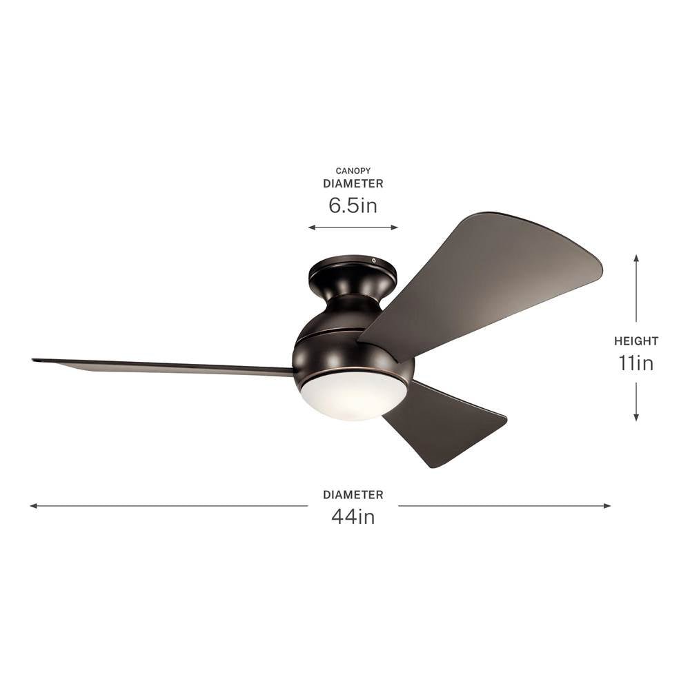 Kichler Lighting 330151OZ Olde Bronze 44 Inch Sola Fan Led Image 3