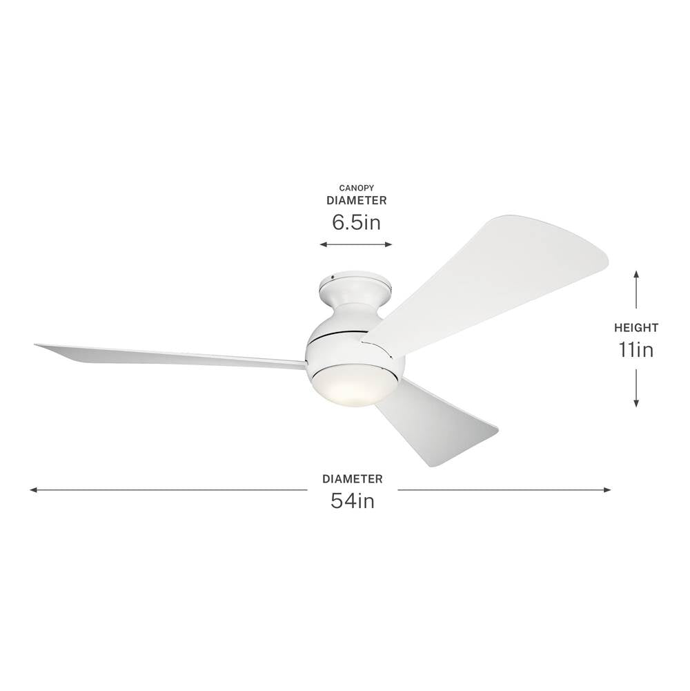 Kichler Lighting 330152MWH Matte White 54 Inch Sola Fan Led Image 2