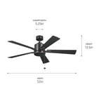 Kichler Lighting Lucian Ii 52 Inch Bowen Fan