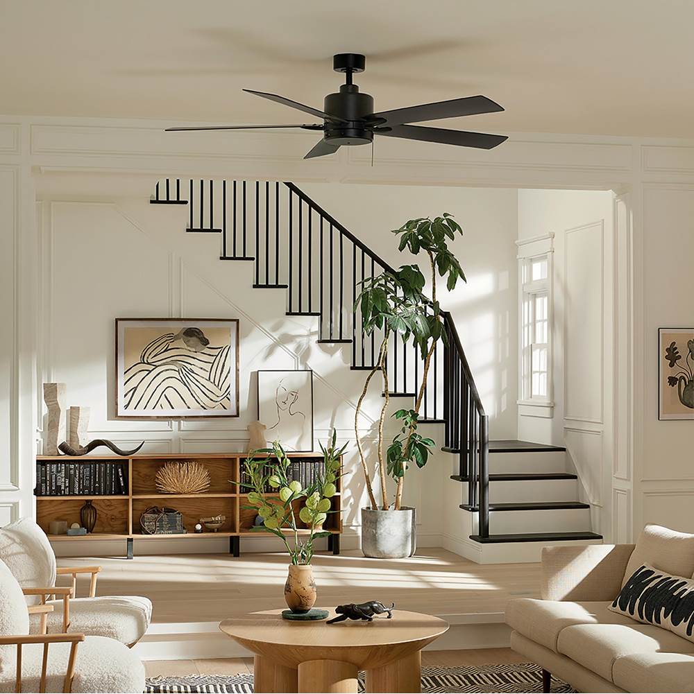Kichler Lighting 330243SBK Satin Black 60 Inch Lucian Ii Fan Image 5