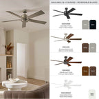Kichler Lighting 330243SBK Satin Black 60 Inch Lucian Ii Fan Image 3