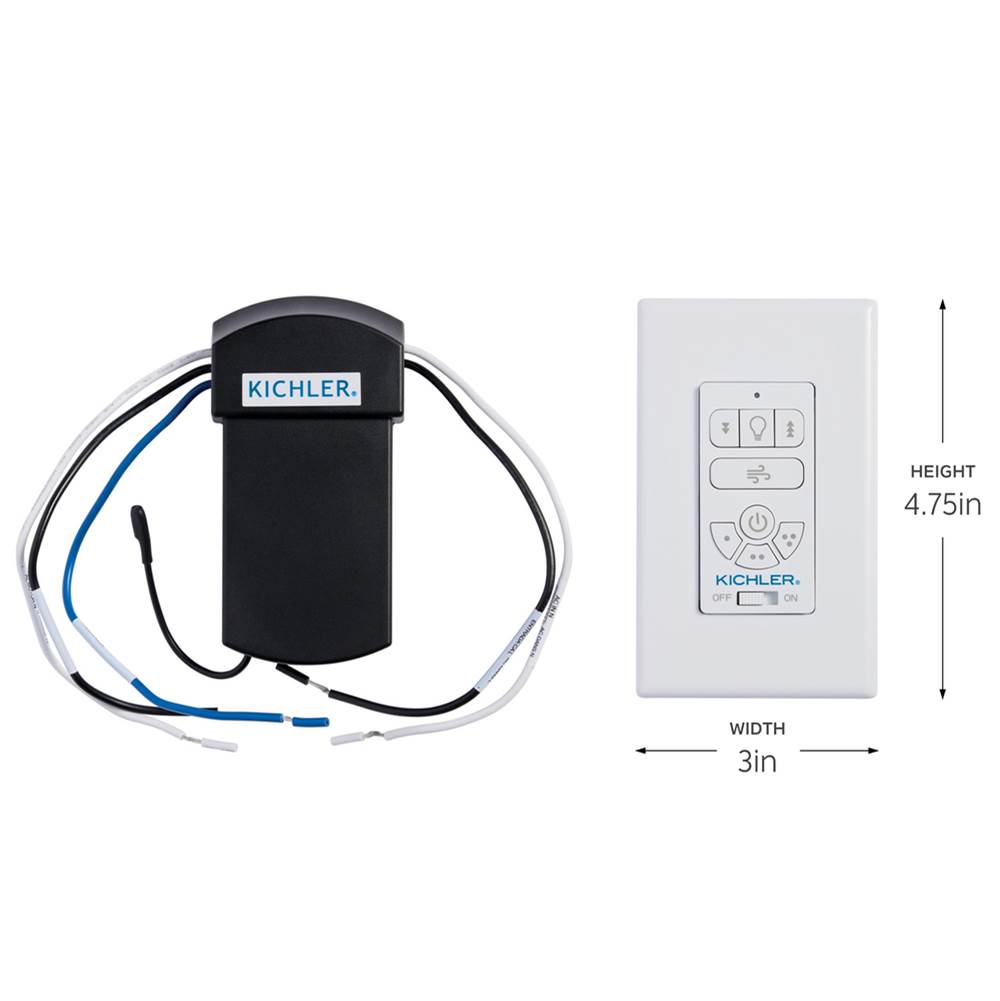 Kichler Lighting 370146 White Ac Wall Control Kit Limited Function Image 2