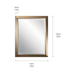 Kichler Lighting 41011CPZ Champagne Bronze 24'' Rectangular Mirror In Champagne Bronze Image 2