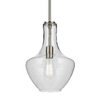 Kichler Lighting 42141NI Brushed Nickel Everly 15.25'' 1-light Bell Pendant With Clear Glass In Brushed Nickel Image 3