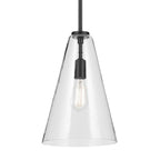 Kichler Lighting 42199BK Black Everly 15.25'' 1-light Cone Pendant With Clear Glass In Black Image 3