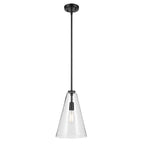 Kichler Lighting 42199BK Black Everly 15.25'' 1-light Cone Pendant With Clear Glass In Black Image 1
