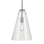 Kichler Lighting 42199CH Chrome Everly 15.25'' 1-light Cone Pendant With Clear Glass In Chrome Image 3