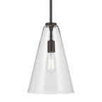 Kichler Lighting 42199OZ Olde Bronze Everly 15.25'' 1-light Cone Pendant With Clear Glass In Olde Bronze Image 3