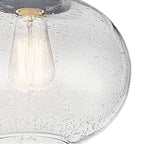Kichler Lighting Avery 11 Inch 1 Light Semi Flush With Clear Seeded Glass In Black