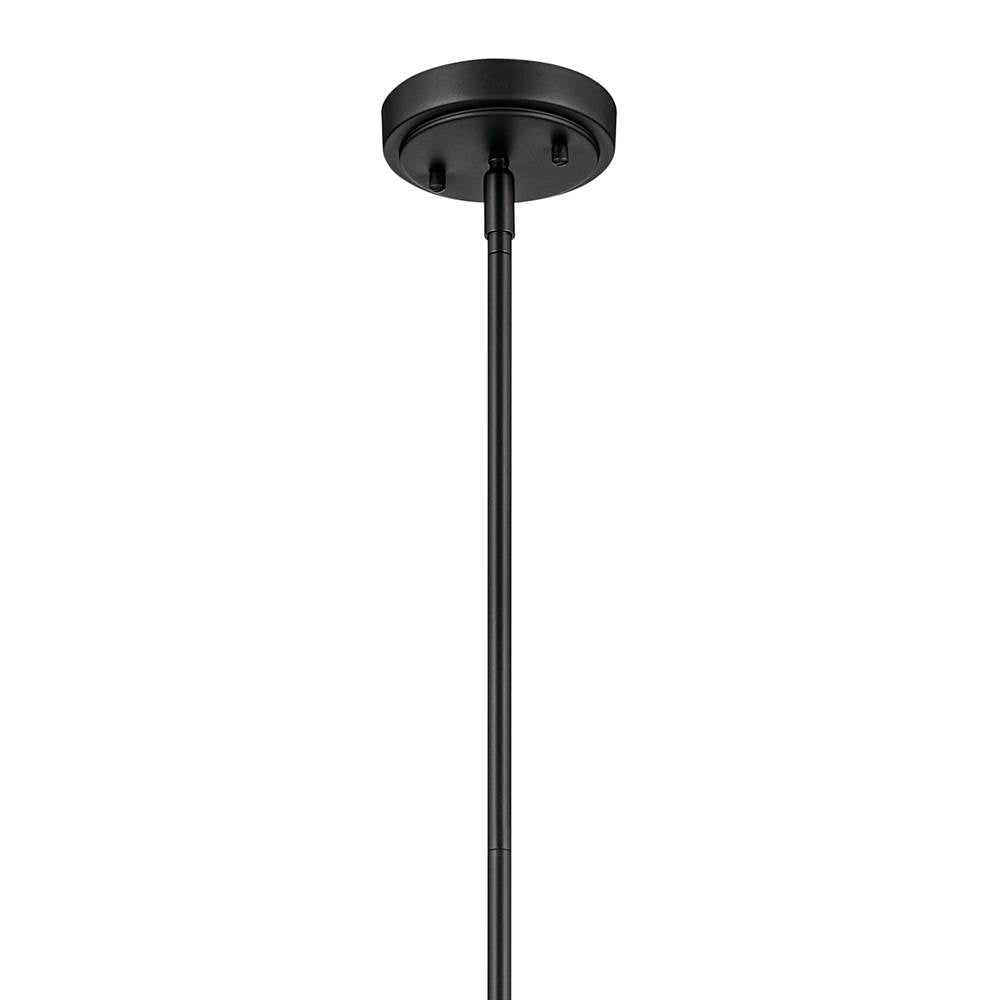 Kichler Lighting Everly 13.75'' 1-light Bell Pendant With Clear Seeded Glass In Black