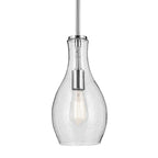 Kichler Lighting 42456CHCS Chrome Everly 13.75'' 1-light Bell Pendant With Clear Seeded Glass In Chrome Image 3