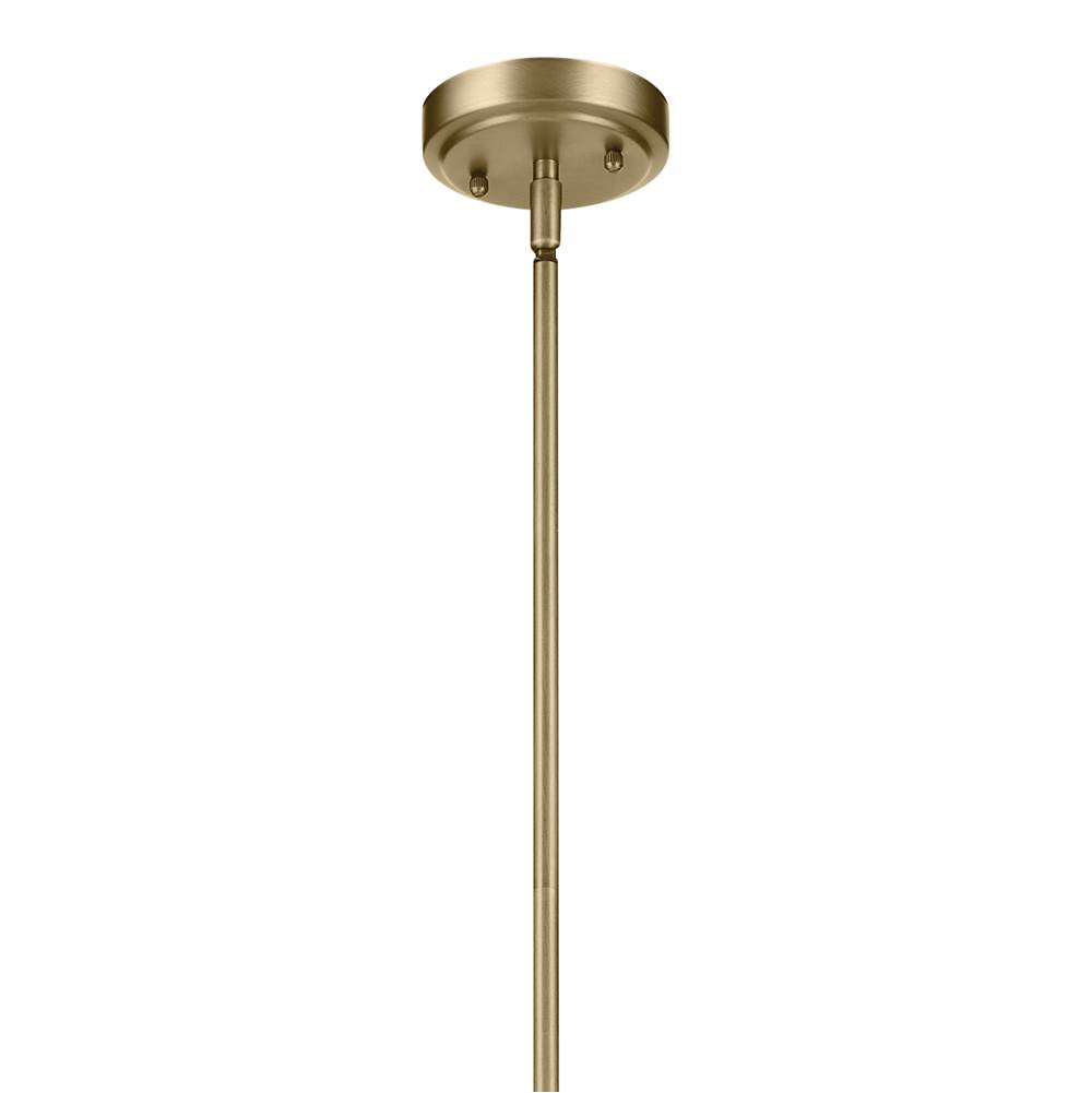 Kichler Lighting Everly 13.75'' 1-light Bell Pendant With Clear Seeded Glass In Black