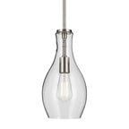 Kichler Lighting 42456NI Brushed Nickel Everly 13.75'' 1-light Bell Pendant With Clear Glass In Brushed Nickel Image 3