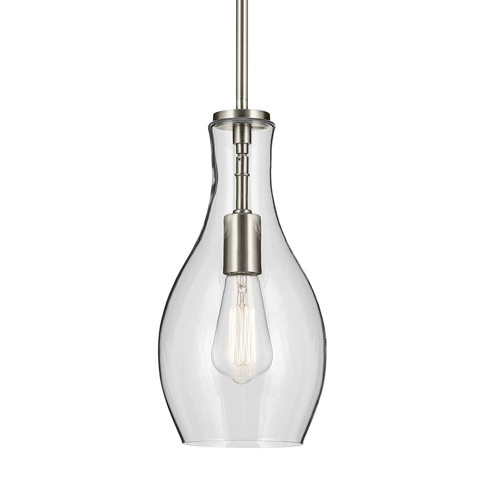Kichler Lighting 42456NI Brushed Nickel Everly 13.75'' 1-light Bell Pendant With Clear Glass In Brushed Nickel Image 3