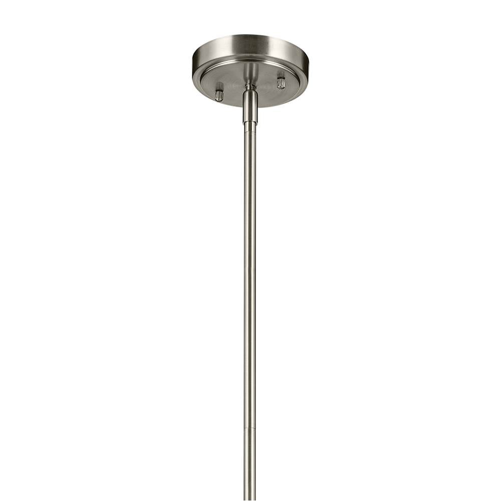 Kichler Lighting Everly 13.75'' 1-light Bell Pendant With Clear Seeded Glass In Black