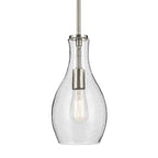 Kichler Lighting 42456NICS Brushed Nickel Everly 13.75'' 1-light Bell Pendant With Clear Seeded Glass In Brushed Nickel Image 3