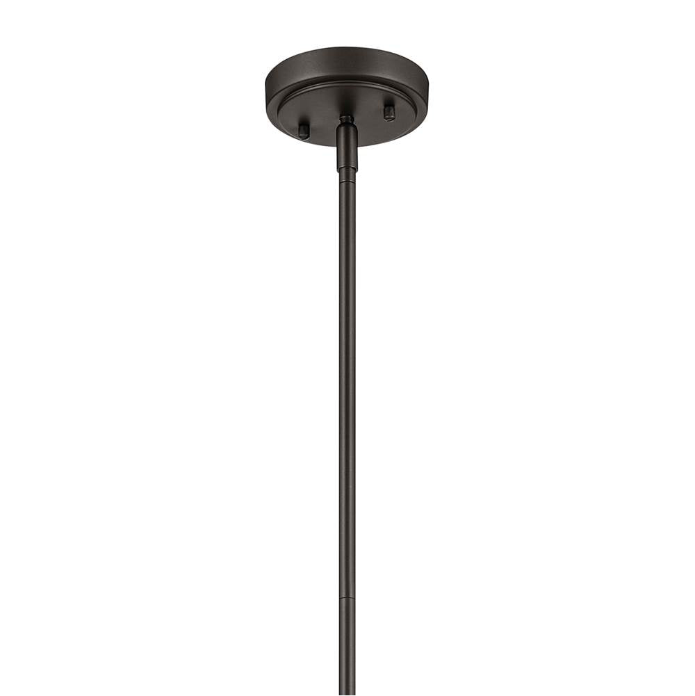 Kichler Lighting Everly 13.75'' 1-light Bell Pendant With Clear Seeded Glass In Black