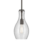 Kichler Lighting 42456OZCS Olde Bronze Everly 13.75'' 1-light Bell Pendant With Clear Seeded Glass In Olde Bronze Image 3
