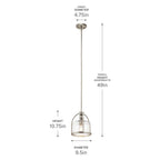 Kichler Lighting 42798NI Brushed Nickel Mini Pendant 1lt Image 3
