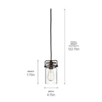 Kichler Lighting 42878OZ Olde Bronze Mini Pendant 1lt Image 4