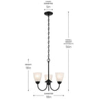 Kichler Lighting 43637BK Black Mini Chandelier 3lt Image 5