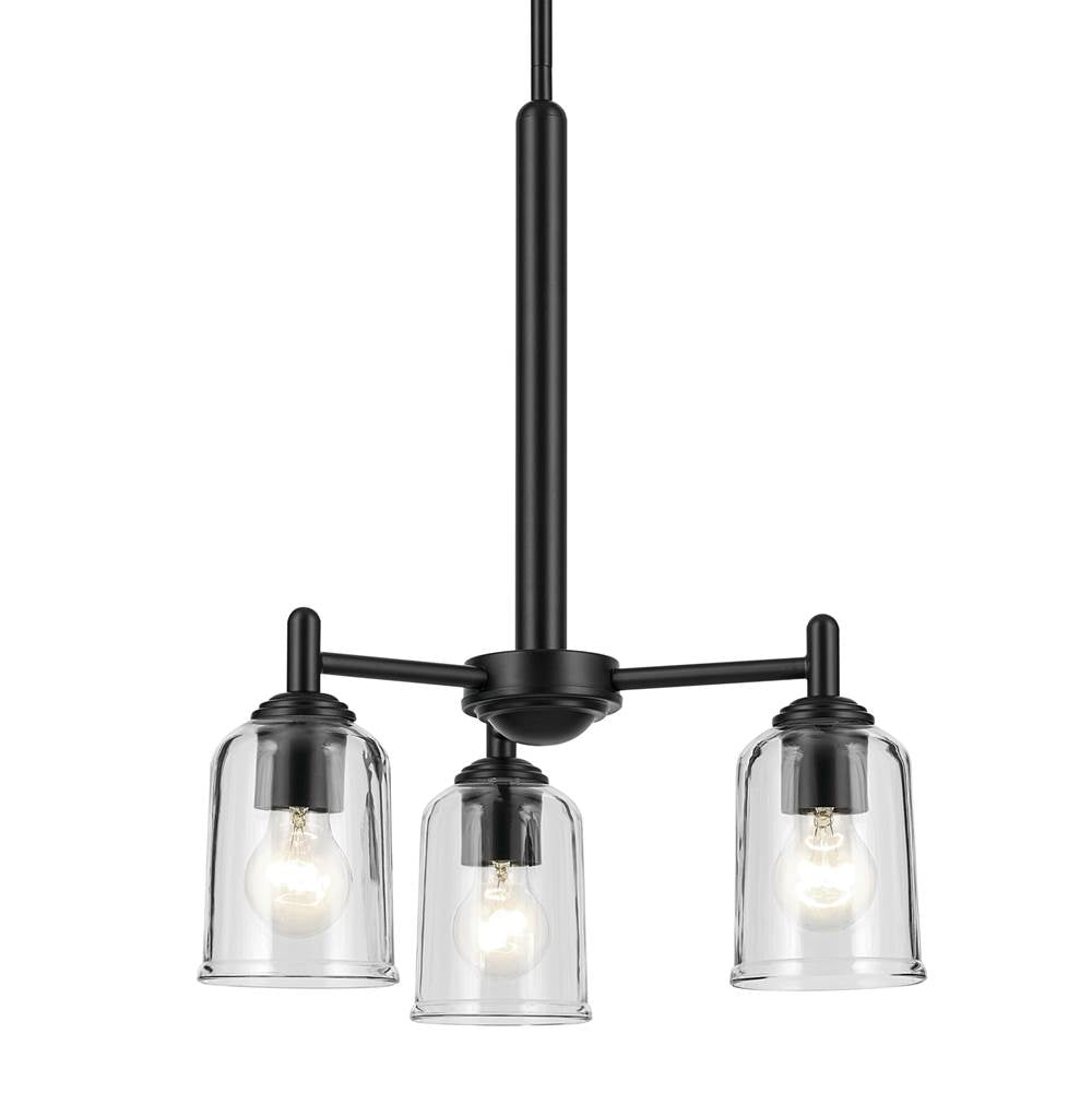 Kichler Lighting 43670BKCLR Black Shailene 15.25'' 3-light Mini Chandelier With Clear Glass In Black Image 5