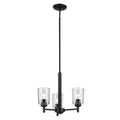 Kichler Lighting 43670BKCLR Black Shailene 15.25'' 3-light Mini Chandelier With Clear Glass In Black Image 1