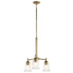 Kichler Lighting 43670NBRCLR Natural Brass Shailene 15.25'' 3-light Mini Chandelier With Clear Glass In Natural Brass Image 4