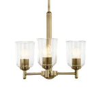 Kichler Lighting Shailene 15.25'' 3-light Mini Chandelier With Clear Glass In Black